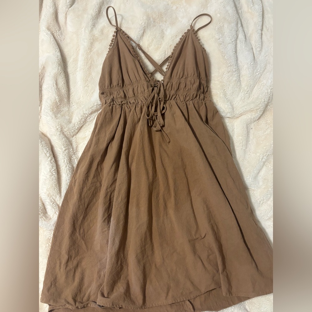 Brown Sleeveless Dress